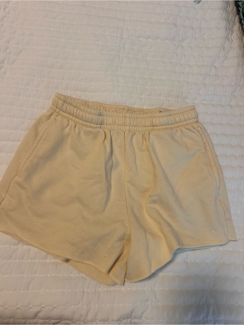 Yellow sweatshorts